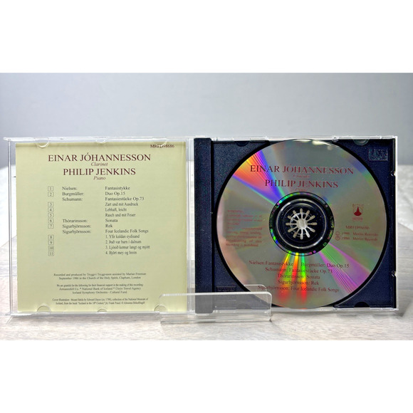 Einar Jóhannesson Philip Jenkins – Clarinet & Piano Works CD Nielsen Schumann Bu - Picture 3 of 5